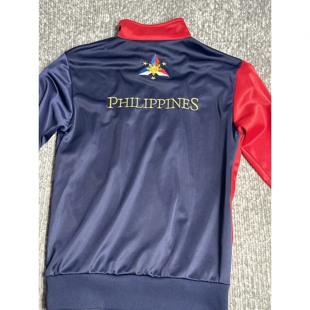 Philippines Adidas Track Jacket Men's Asia Large Full Zip Embroidered Rare